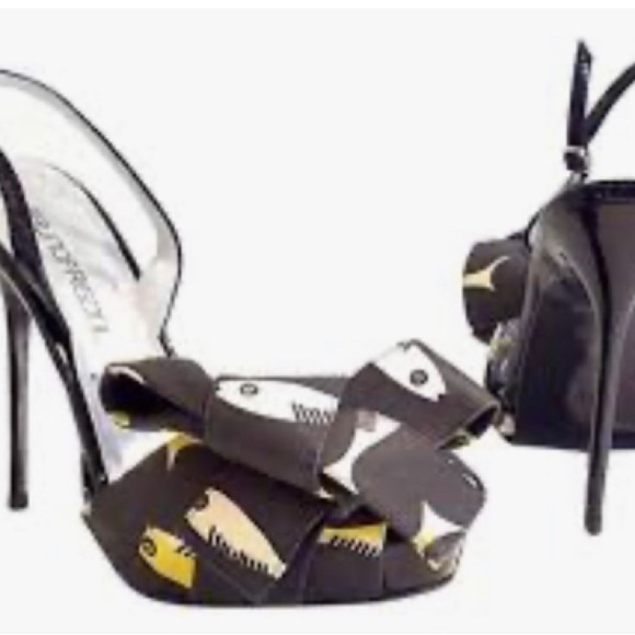 Bruno Frisoni Shoes - Bruno Frisoni Black Alice Bow Sling Sandals